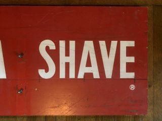 vintage hand - painted BURMA SHAVE cream red road sign 17 x 40 3