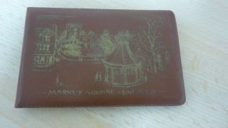 Old Enfield Town Market Square Design Plastic Wallet Note Book