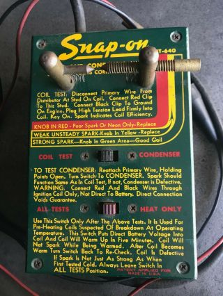 Vintage Snap On Tools Coil And Condenser Tester