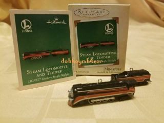 Hallmark 2004 Steam Locomotive And Tender Lionel Miniature Christmas Ornament