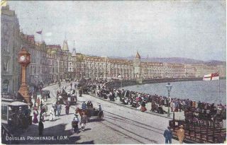 Old Liver Series Postcard 1905 - Isle Of Man - Douglas Promenade