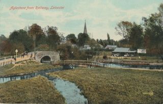 R England Leicestershire Old Postcard English Aylestone From The Railway