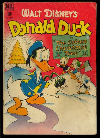 Donald Duck Four Color 203 Carl Barks Art Disney Dell Comic 1948 Vg -