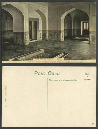 India Old Postcard First Part Of Bath Fort Delhi Built By Emperor Shahjahan 1648