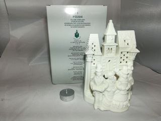 Partylite Christmas Carolers Tealight Candle Holder White Porcelain P0204
