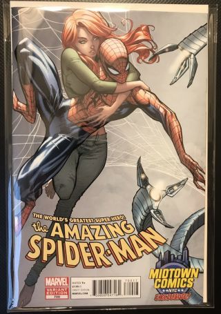 Spider - Man 700 Marvel Comics J Scott Campbell Variant Nyc Midtown Nm