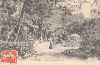 Carte Postale Ancienne Old Postcard HyÈres Le Golf Hôtel Sous - Bois Timbrée