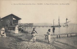 Carte Postale Ancienne Old Postcard HyÈres Valmer Bains De Mer écrite 1919