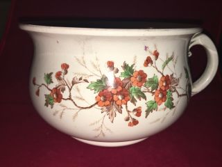 Vintage Decorative Porcelain Chamber Pot Floral Designs