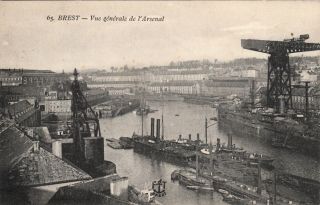 Carte Postale Ancienne Old Postcard Brest FinistÈre 65 Vue Générale De L 