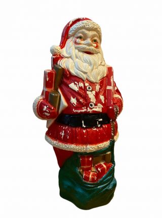 Vtg 1973 Dapol Corp Santa Blow Mold Light - Up Christmas Huge 2’ 5” Rare 31 "