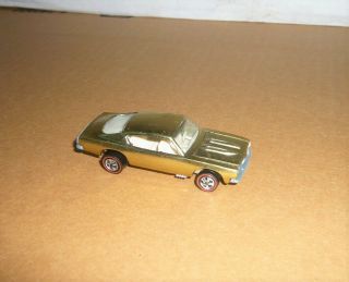 Htf Vintage 1967 Hot Wheels Redline Custom Barracuda Gold Usa Base