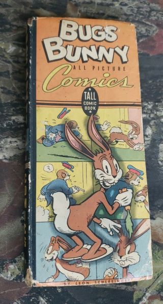 Vtg 1943 Bugs Bunny All Picture Comics Tall Book 530 Leon Schlesinger