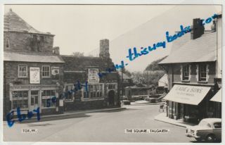 Talgarth The Square C1960s Shops Real Photograph Vintage Postcard Not Pu Frith
