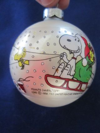 Peanuts Hallmark Ornament Woodstock and Snoopy 2 1/2 
