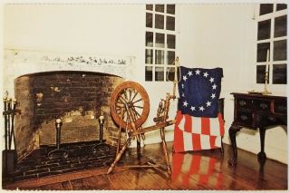 Betsy Ross House Old Glory Flag Philadelphia Pennsylvania Postcard American