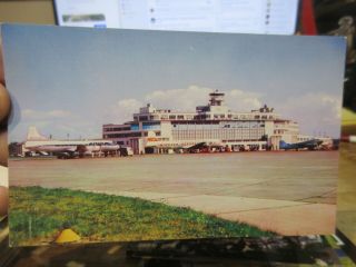 Vintage Old Washington State Postcard Seattle Tacoma International Airport Plane