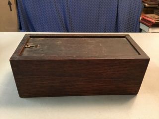 Antique Wooden Candle Box With Slide Top,  Hand Crafted Early 20th C