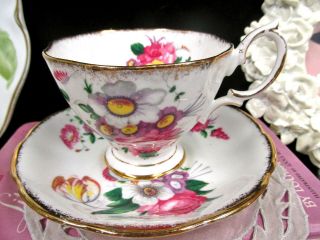Royal Albert Tea Cup And Saucer Lady Angela Pattern Floral Rose Teacup Painted