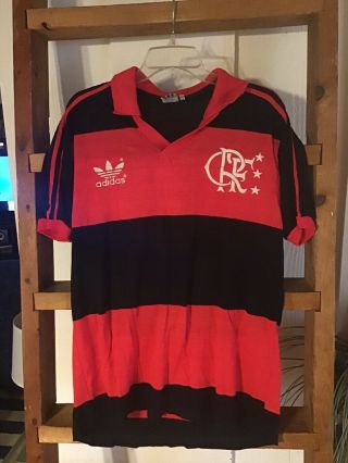 Vintage Rare Flamengo Adidas Brasil Brazil Rio De Janeiro Sz L Jersey 60s 70s