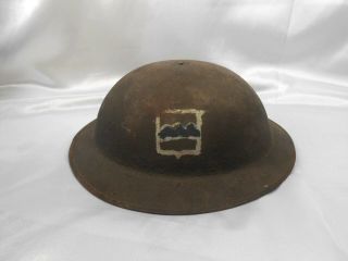 Vintage Metal Us Army Wwi Doughboy Helmet With Liner Tank Division