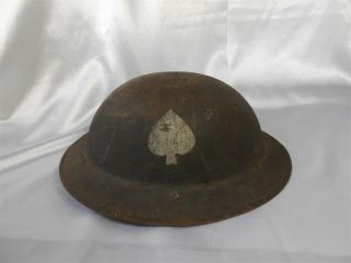 Vintage Metal US Army WWI Doughboy Helmet With Liner Tank Division 2