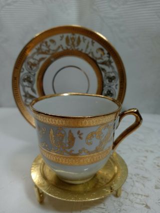 Vintage Royal Porcelain Mini Cup White And Gold Demitasse.