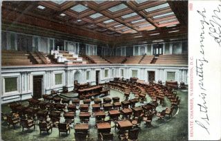 1907 Washington Dc Postcard Capitol Building Interior Senate Chamber Hy