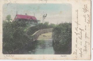 Old Postcard Buildings Roath Park Cardiff Wales Ns325