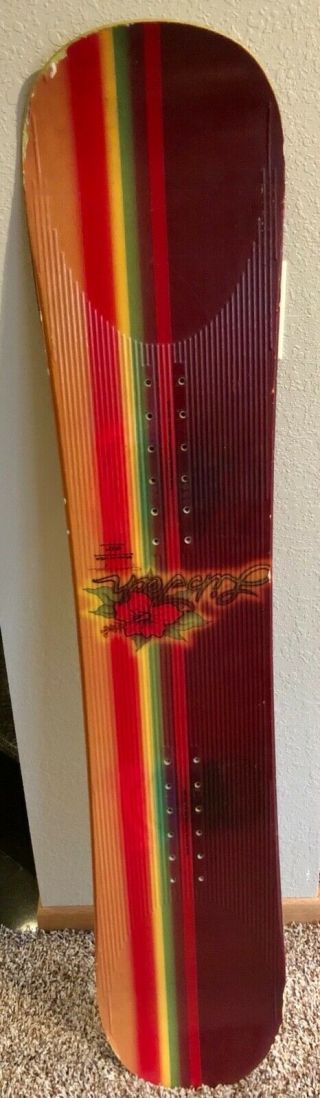 Vintage Lib Tech Jamie Lynn Mini Snowboard Rainbow Hibiscus 95/96