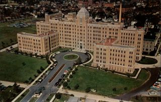 Marine Hospital Stapleton Staten Island Ny Aerial View 1950s Vintage Postcard