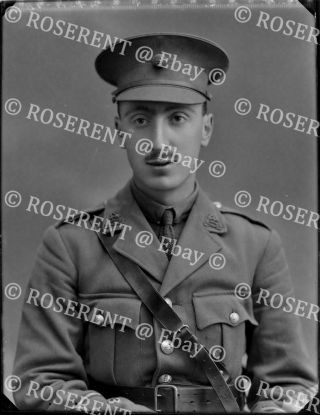 1915 The Royal Berkshire Rgt - 2nd Lt J L Rogelaar - Glass Negative 22 By 16cm