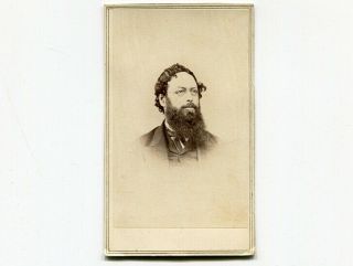 C1863 Cdv Of Man With A Beard Taken By Alex Gardner,  Washington,  Dc