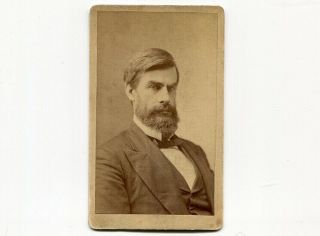 1870s Cdv Of Man Taken At Brady’s National Portrait Gallery,  Washington,  Dc