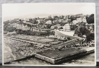 Postcard Rp Isle Of Wight Shanklin Great Panoramic View Old Real Photograph
