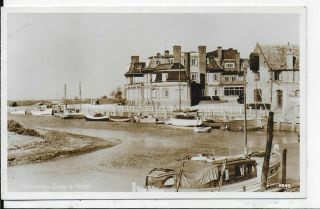 Vintage Postcard,  Fishing Boats,  Quay And Hotel,  Blakeney,  Norfolk,  1955,  Rp