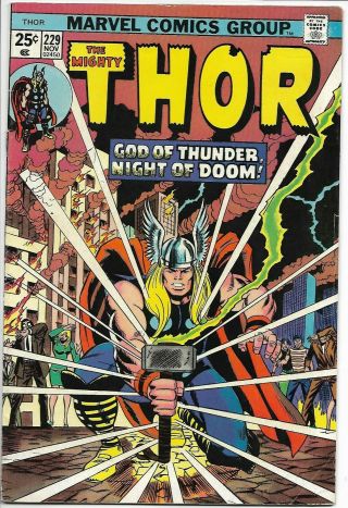 Thor 229 1st Wolverine Ad For Hulk 181 Marvel 1974 Vg/fn