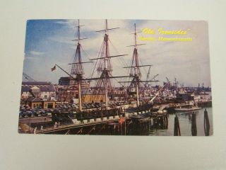 J1111 Postcard Old Ironsides Ship Boston Ma Massachusetts