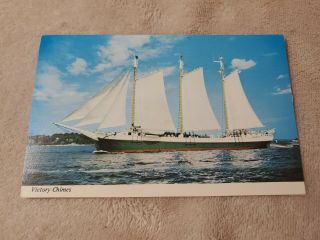 Old/vintage Victory Chimes In Boothbay Harbor,  Maine Post Card