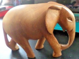 Hand Carved Wood Sculpture Elephant