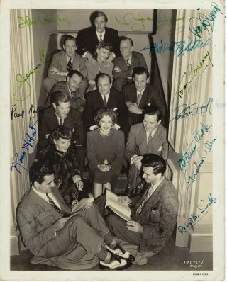 Gracie Allen,  Millard Mitchell,  " Mr & Mrs North " Cast,  Autographed Vintage Photo