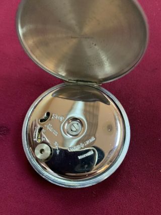 Vintage Apollo Mentor Alarm Pocket Watch 7 Jewels Brevet Swiss Made 52mm 3