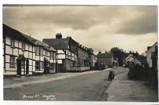Herefordshire Weobley Broad Street Real Photo Vintage Postcard 16.  12