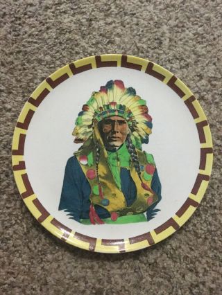 Rare Vtg Antique Native American / Indian Frank Beardmore & Co Fenton Plate F&vi
