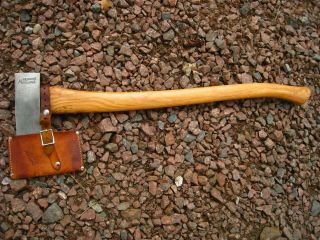 Vintage Norlund Tomahawk Axe With Leather Sheath