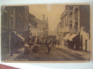 Vintage Postcard Russell Street,  Stroud,  Gloucestershire
