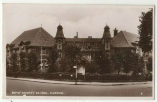 Harrow Boys County School Middlesex 6 Aug 1936 Vintage Rp Postcard 325c