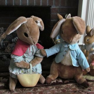 Rare Vtg.  Eden Toys Beatrix Potter Peter Rabbit & Mrs.  Rabbit Huge 26 