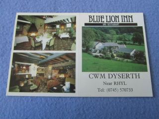 Blue Lion Inn Cwm Dyserth Rhyl Hotel Old Postcard