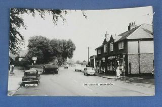 Vintage Real Photo Postcard The Village Willaston Cheshire Posted 1971 (j1d)
